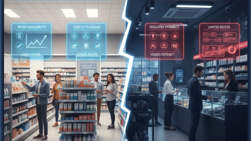 Over-the-counter vs dispensary cannabis