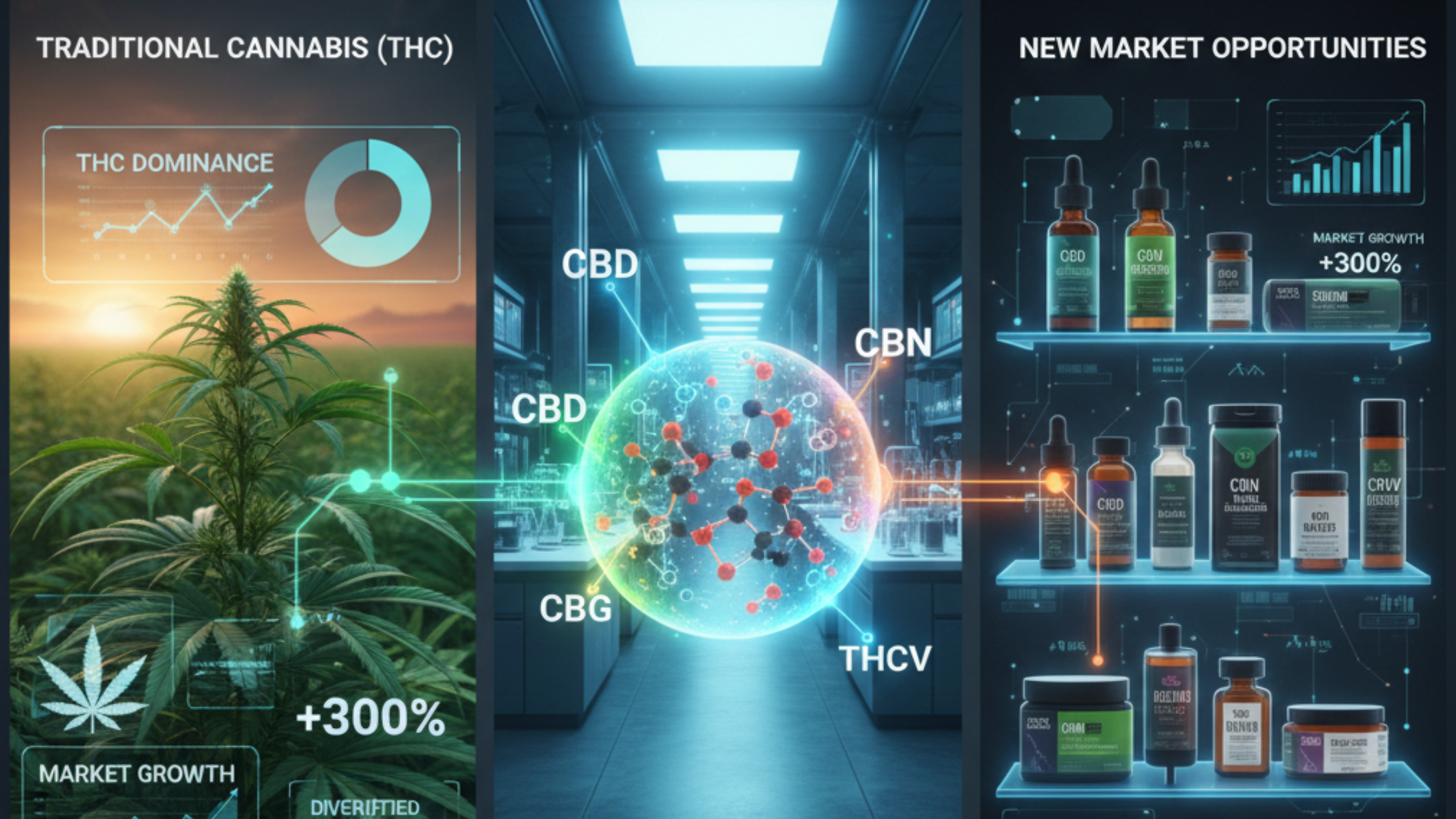 market shift from major cannabinoids (THC/CBD) to minor cannabinoids