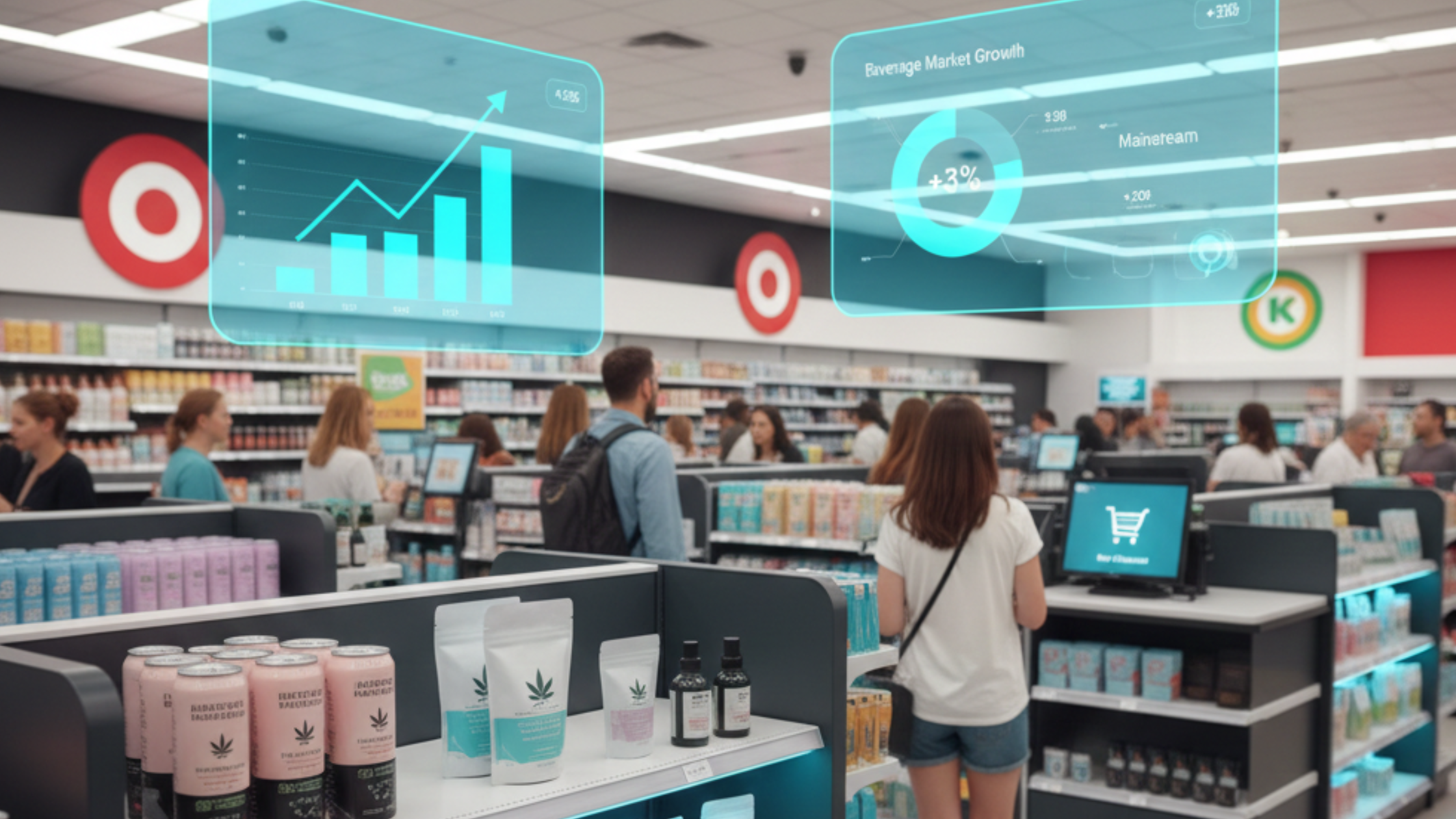 hemp-derived THC products (like low-dose beverages) are entering mainstream retail channels