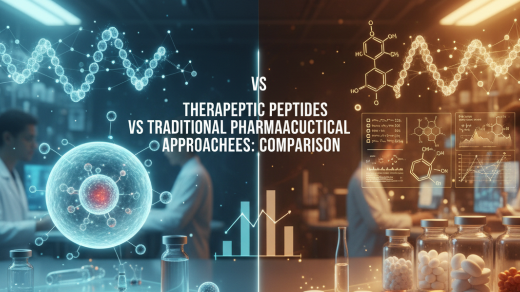 comparison between therapeutic peptides and traditional small-molecule pharmaceuticals
