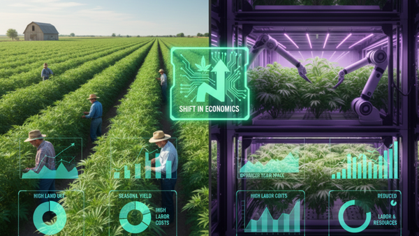 how vertical farming technology is fundamentally changing the economics of cannabis cultivation