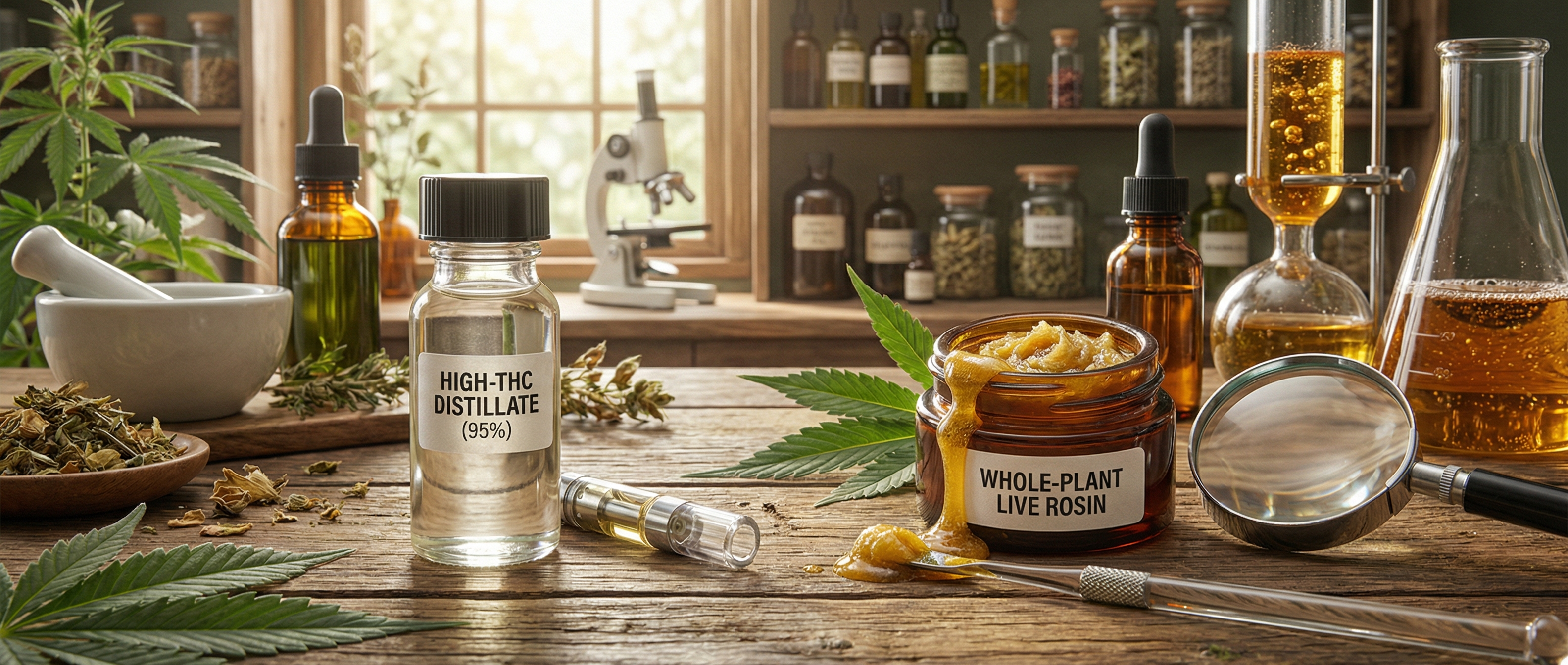 High-THC distillate vs full-spectrum 2026