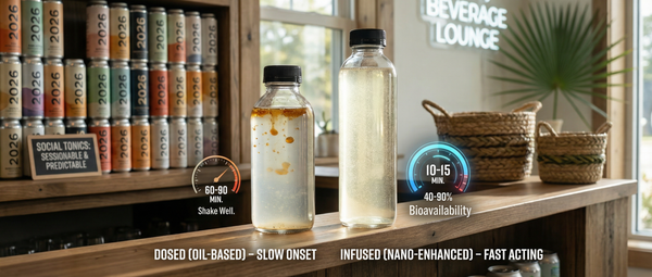 Dosed vs infused cannabis beverages 2026