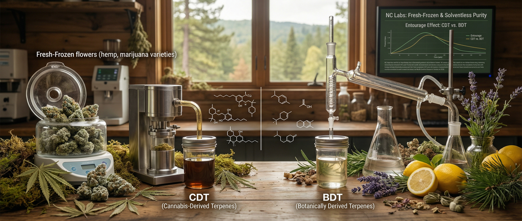 Cannabis-derived vs botanical terpenes 2026