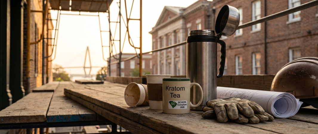 Kratom tea vs coffee for tradesmen 2026
