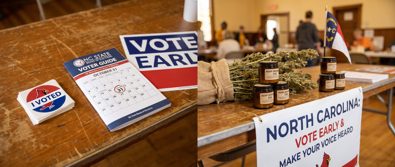 Early Voting Is Open in North Carolina Through October 31. How to Register and Vote the Same Day, and What to Ask About Hemp.