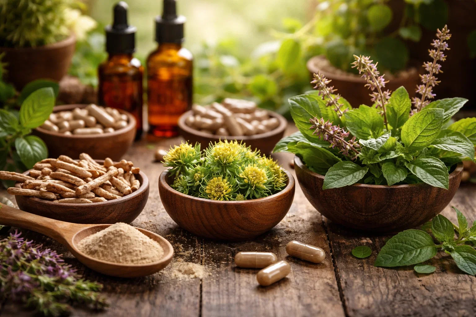 Adaptogens for Stress and Anxiety: A Look at Ashwagandha, Rhodiola, and Holy Basil