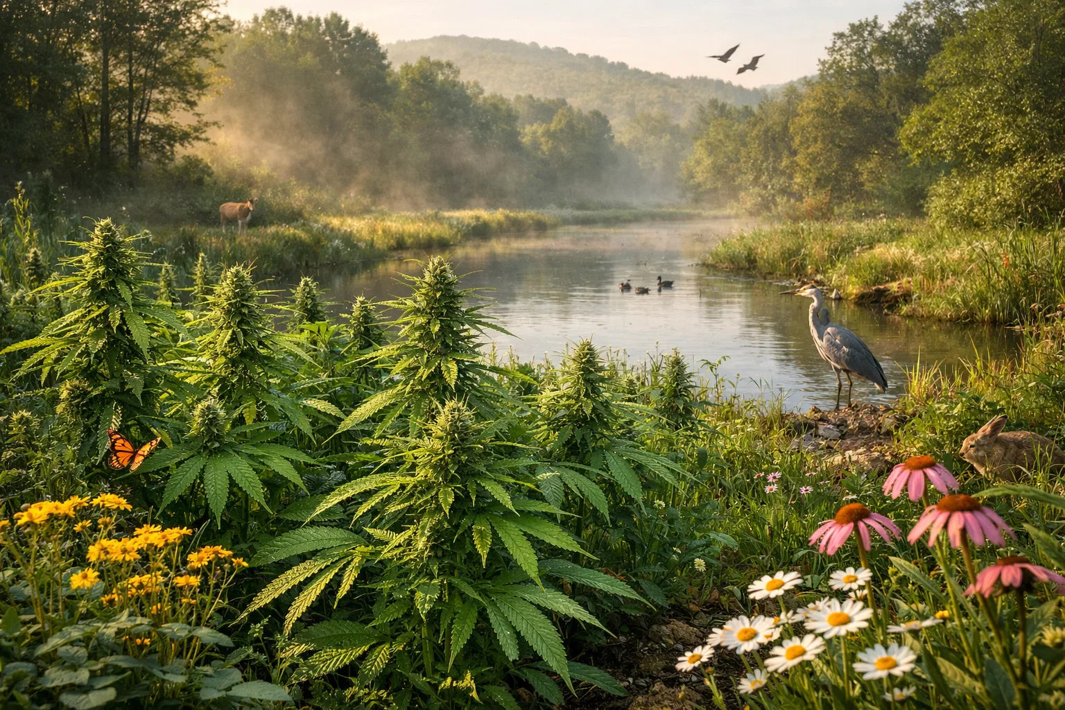 Hemp for biodiversity restoration